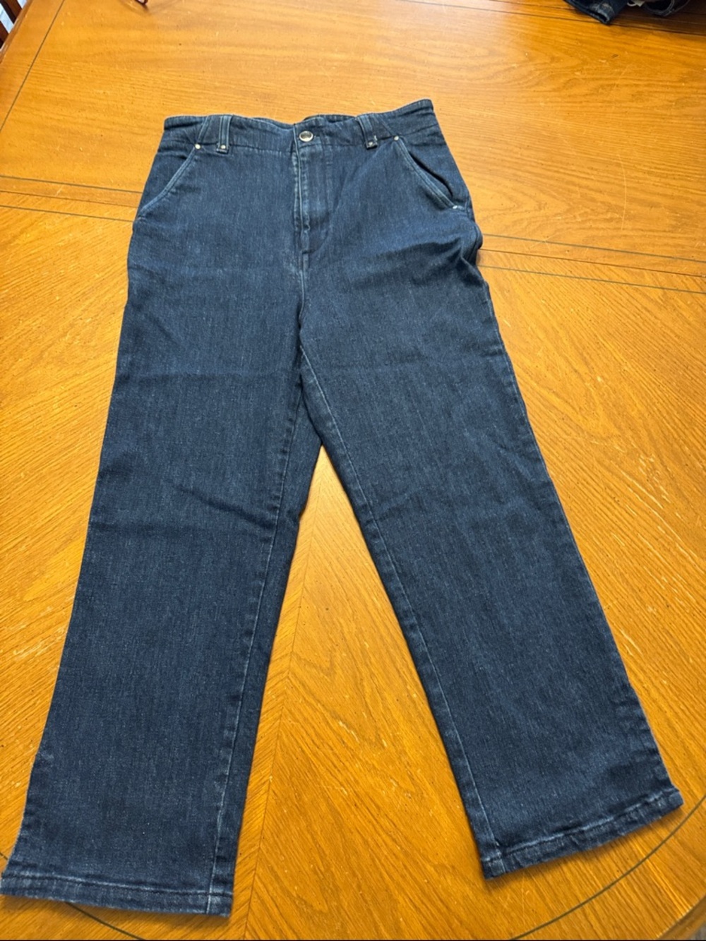 Anthropologie Mauve Size 29 High Waist Dark Wash Cropped Denim Jeans 22” inseam